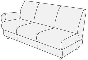 Модуль 3-местный с левым подлокотником Матрикс