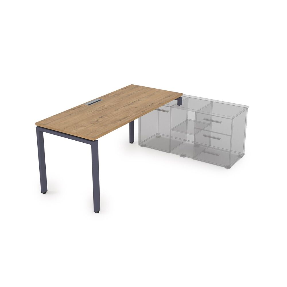 Стол рабочий прямолинейный, три опоры (правый)