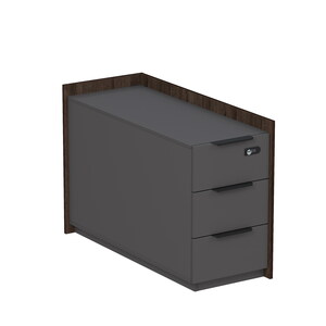 Тумба опорная, угл, с ящиками (метабокс), с код замком (универс: прав/лев)