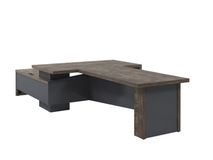 Стол руководителя с опорной тумбой (правый)