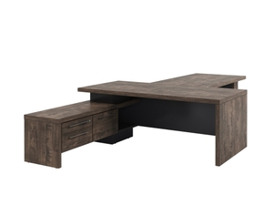 Стол руководителя с опорной тумбой (левый)