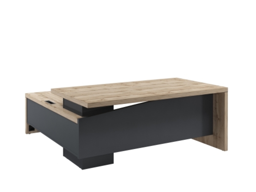 Стол руководителя с опорной тумбой (правый)