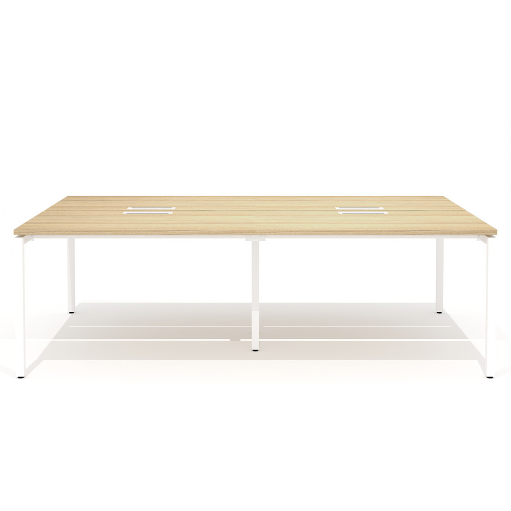 Двойная группа сдвоенного стола с люком на металлокаркасе