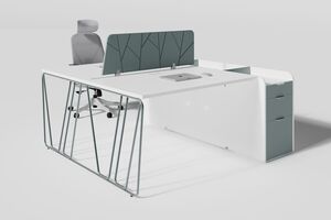 Композиция бенч с ажурной ногой и тумбами (без экрана)