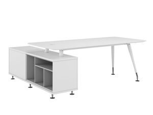 Стол руководителя с опорной тумбой правой