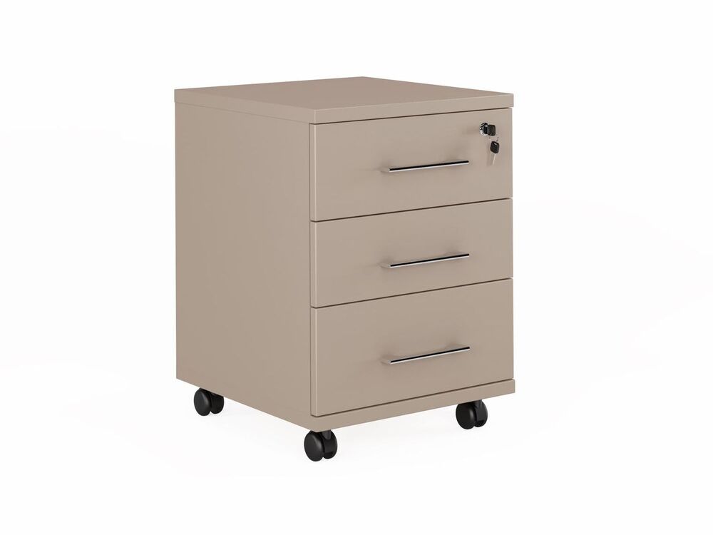 Тумба с 3 ящиками на колёсах