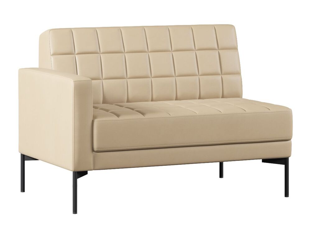 Секция с подлокотником двухместный правый