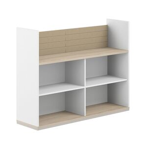 Стеллаж-комбо 1-стор. 1238, с экраном тканевым низким