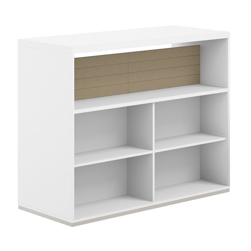 Стеллаж-комбо 2-стор. 1438 с топом, с экраном тканевым низким