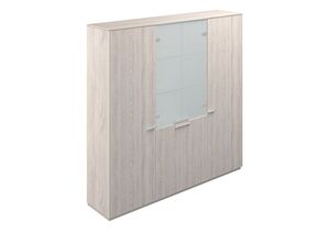 Шкаф для одежды 600 - 2шт. + Шкаф высокий 800 со стеклом мат