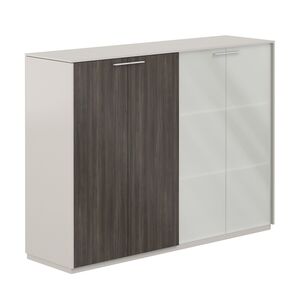 Шкаф средний + Шкаф средний со стеклом мат.