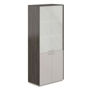 Шкаф высокий со стеклом матовым