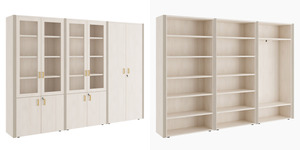 Шкаф для бумаг с гардеробом 6 створок