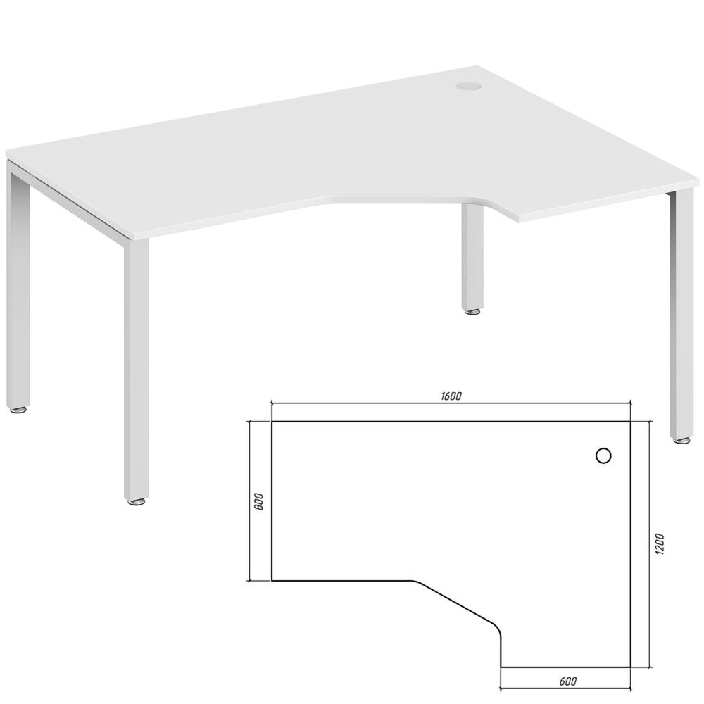Эргономичный стол правый