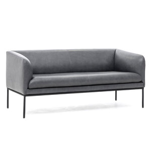 LIRO 2м диван кожа серая