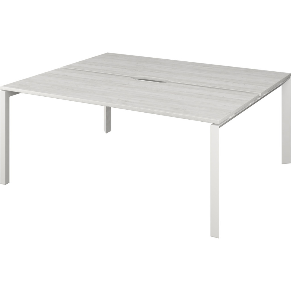 Бенч двойной на 2 рабочих места на металлокаркасе