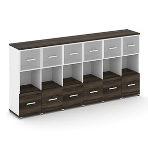 Шкаф шесть узких секций, 3 ниши