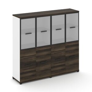 Шкаф две широкие секции, 4 ниши