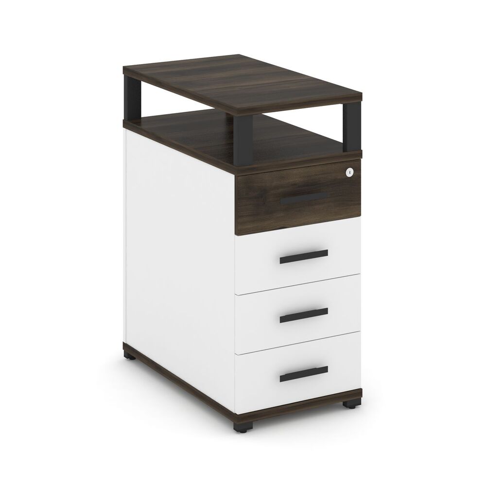 Тумба опорная/приставная 4 ящика с надставкой