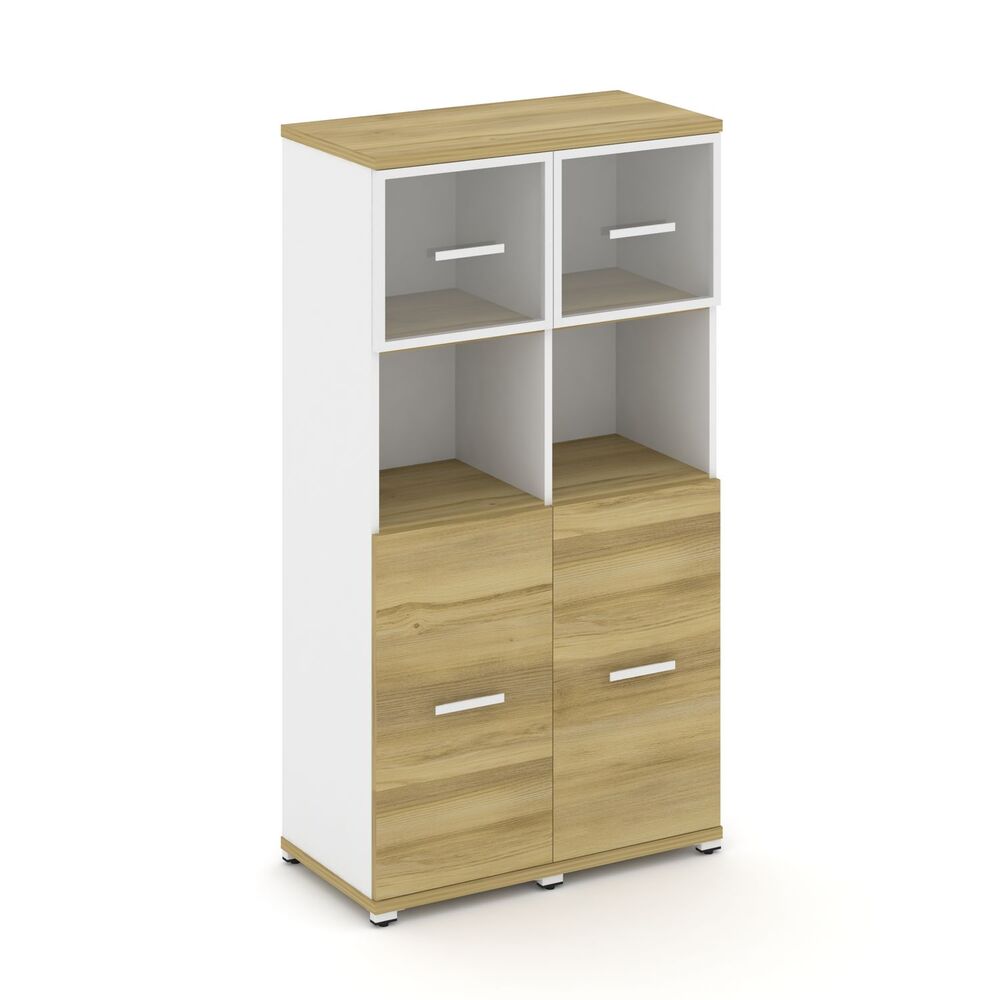 Шкаф две узкие секции, 4 ниши