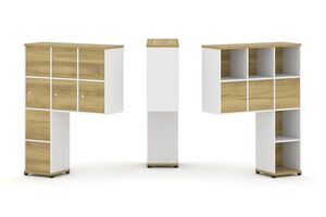 Надставка высокая + (Задняя стенка 8 шт) + (Распашной фасад - 3 шт)