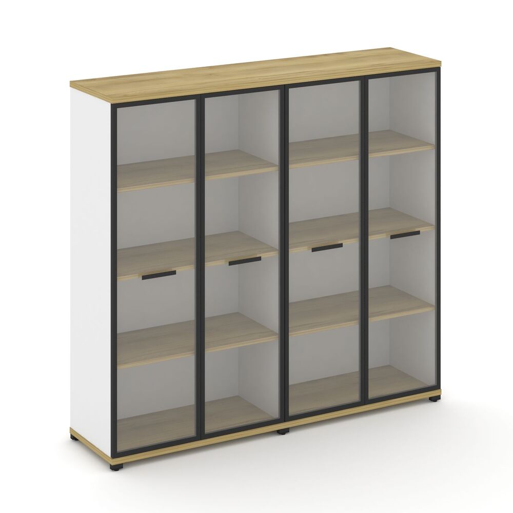 Шкаф две широкие секции, 4 ниши