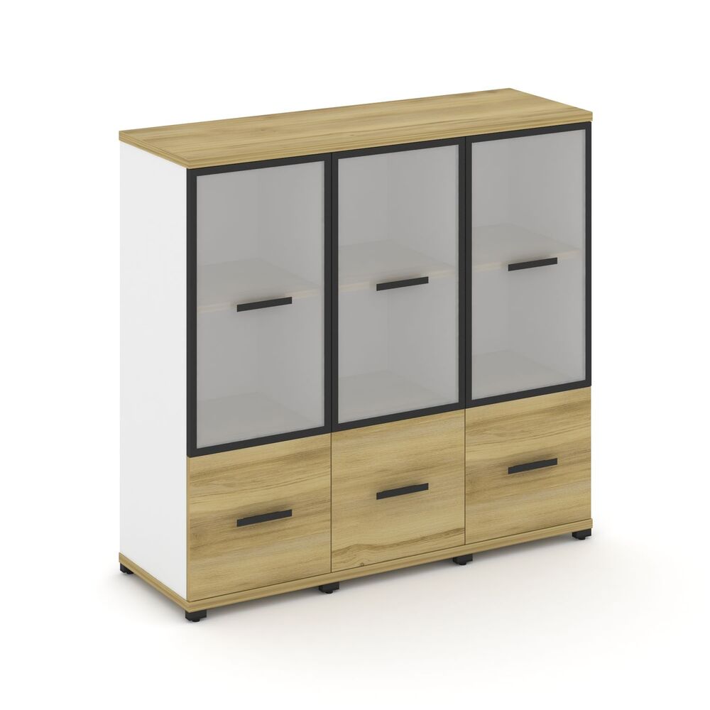 Шкаф три узкие секции, 3 ниши