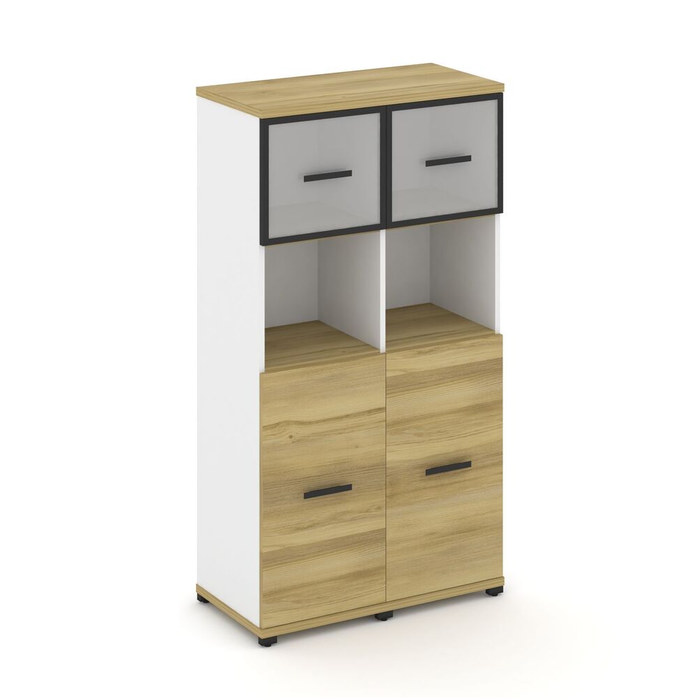 Шкаф две узкие секции, 4 ниши