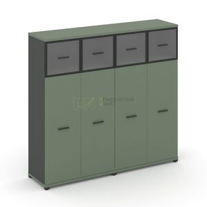 Шкаф две широкие секции, 4 ниши