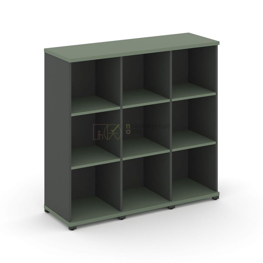 Стеллаж три узкие секции, 3 ниши