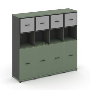 Шкаф четыре узкие секции, 4 ниши