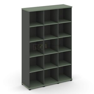 Стеллаж три узкие секции, 5 ниш