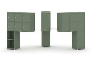 Надставка высокая + (Задняя стенка 8 шт) + (Распашной фасад - 6 шт)