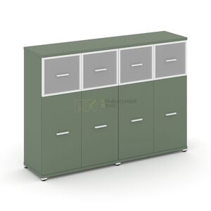 Шкаф две широкие секции, 3 ниши