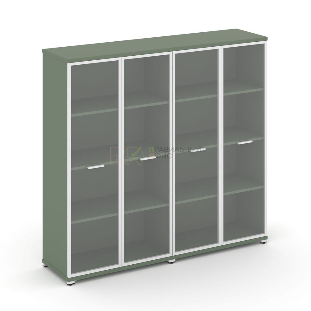 Шкаф две широкие секции, 4 ниши