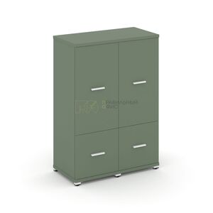 Шкаф две узкие секции, 3 ниши