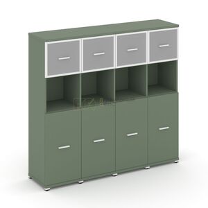 Шкаф четыре узкие секции, 4 ниши