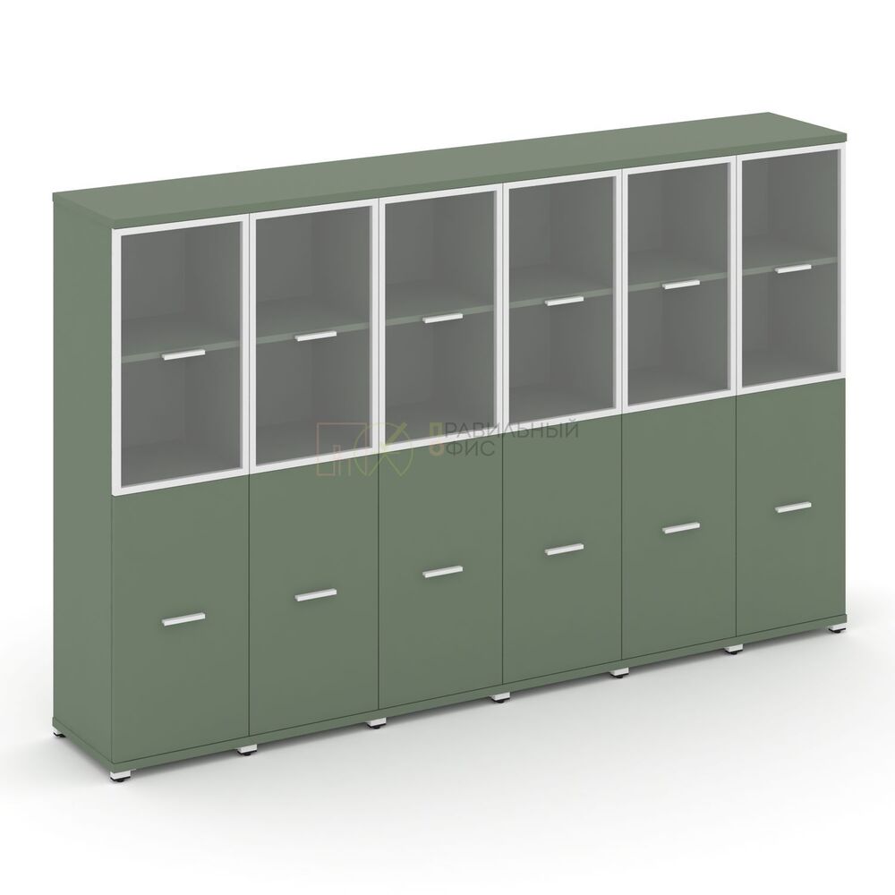 Шкаф шесть узких секций, 4 ниши