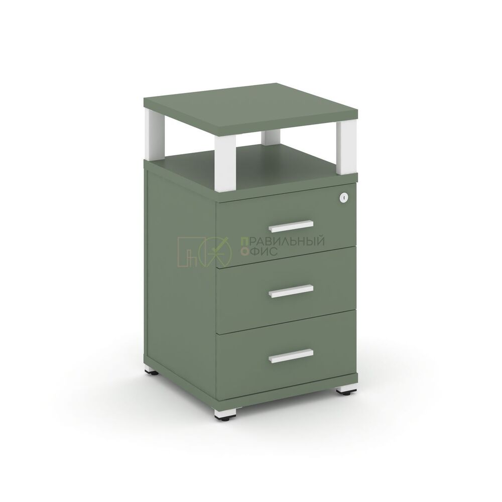 Тумба приставная 3 ящика с надставкой