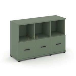 Шкаф три узкие секции, 2 ниши