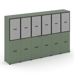 Шкаф шесть узких секций, 4 ниши