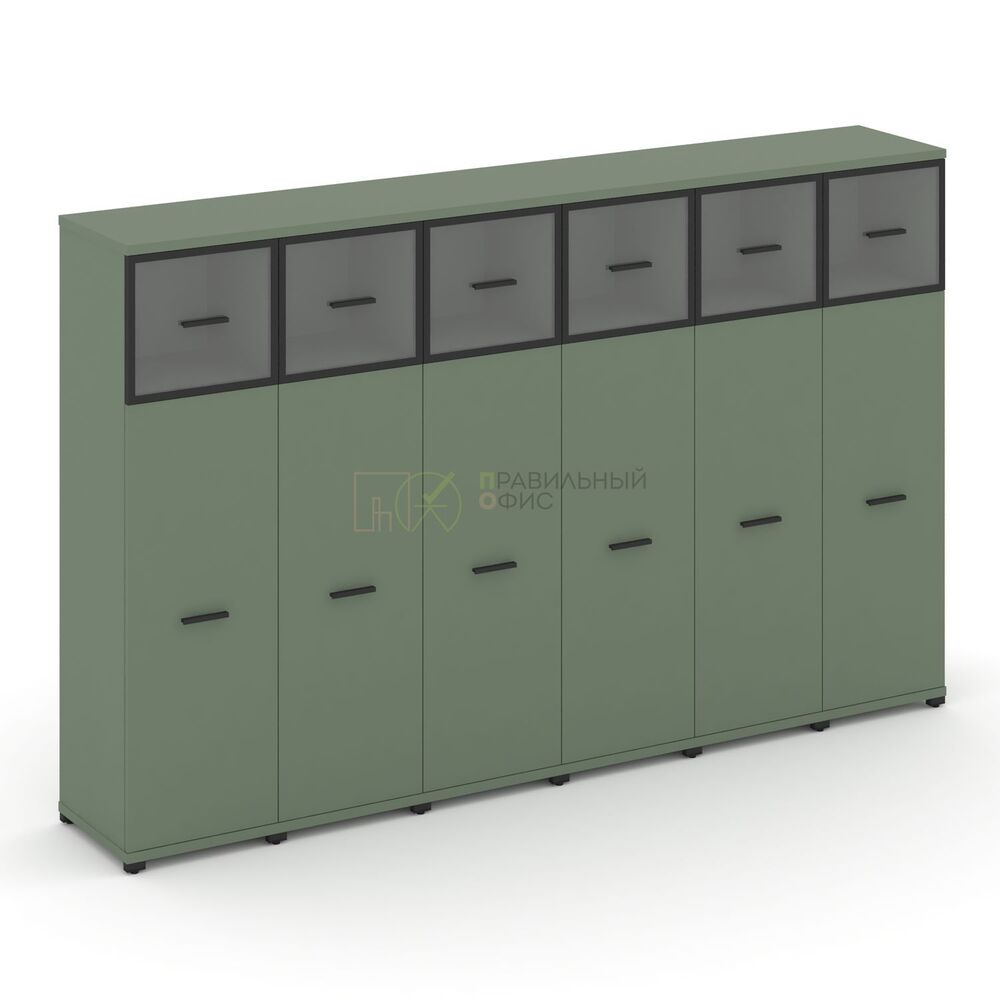 Шкаф шесть узких секций, 4 ниши