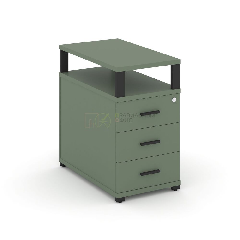 Тумба приставная 3 ящика с надставкой