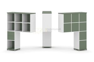 Надставка высокая + (Задняя стенка 8 шт) + (Блок 2 ящика - 1шт)