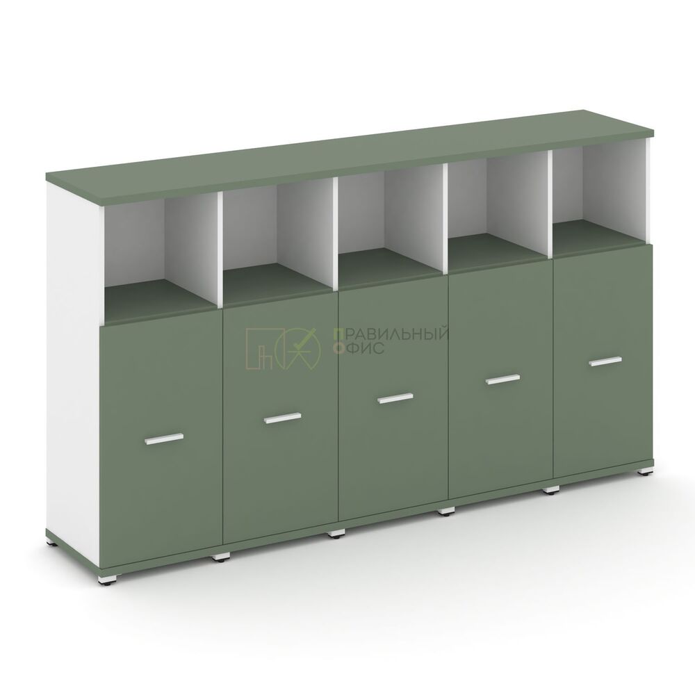 Шкаф пять узких секций, 3 ниши