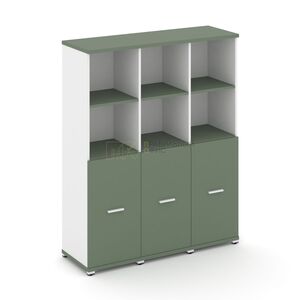 Шкаф три узкие секции, 4 ниши