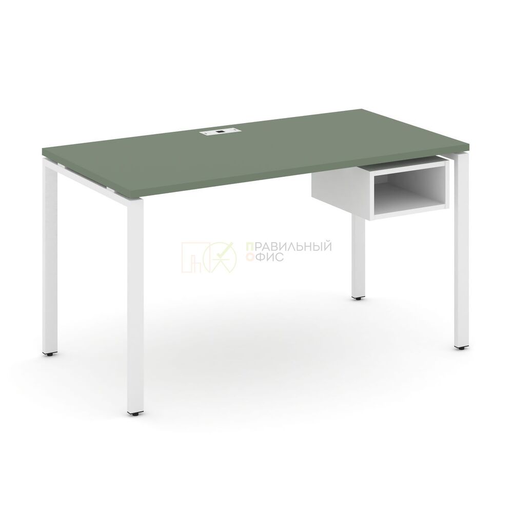 Стол рабочий с подвесной тумбой c одной открытой нишей