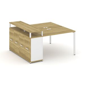 Рабочая станция с опорным распашным шкафом с верхним горизонтом