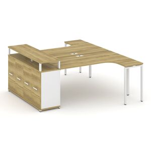 Рабочая станция с опорным распашным шкафом с верхним горизонтом