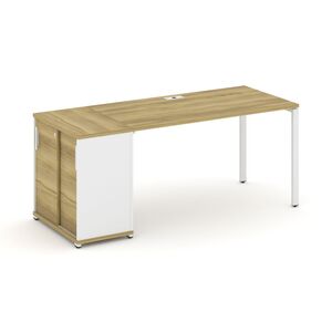 Стол рабочий с опорным шкафом купе